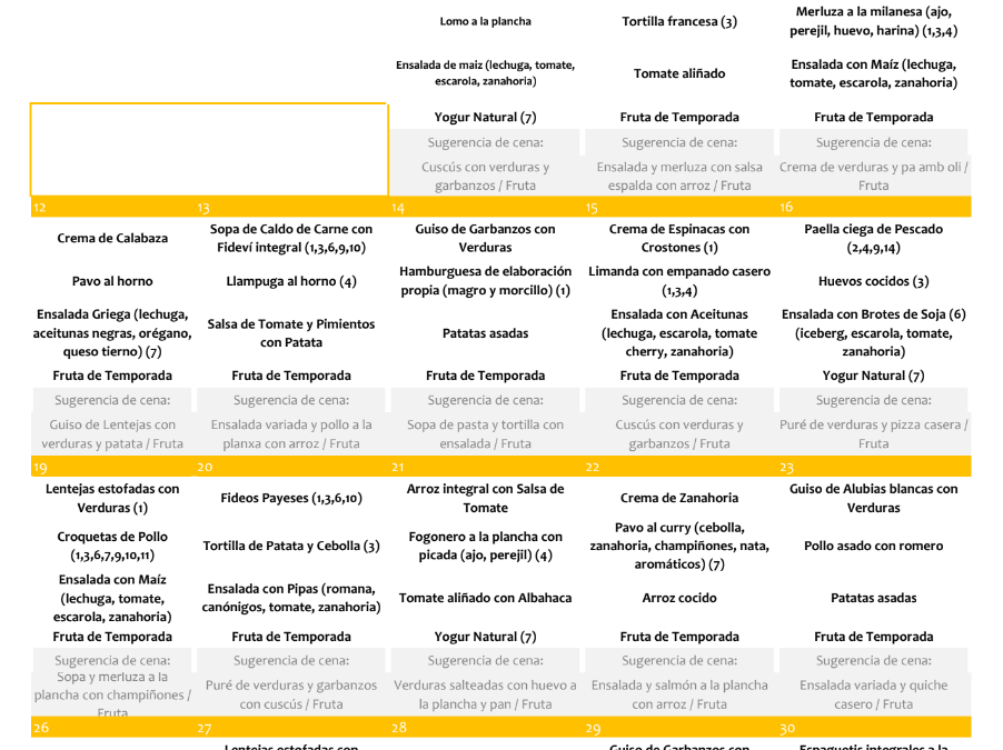 Ja tenim disponible el menú de gener