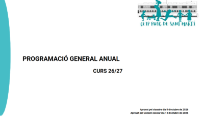 provada la PGA 2026-2027 del CEIP Puig de Sant Martí!